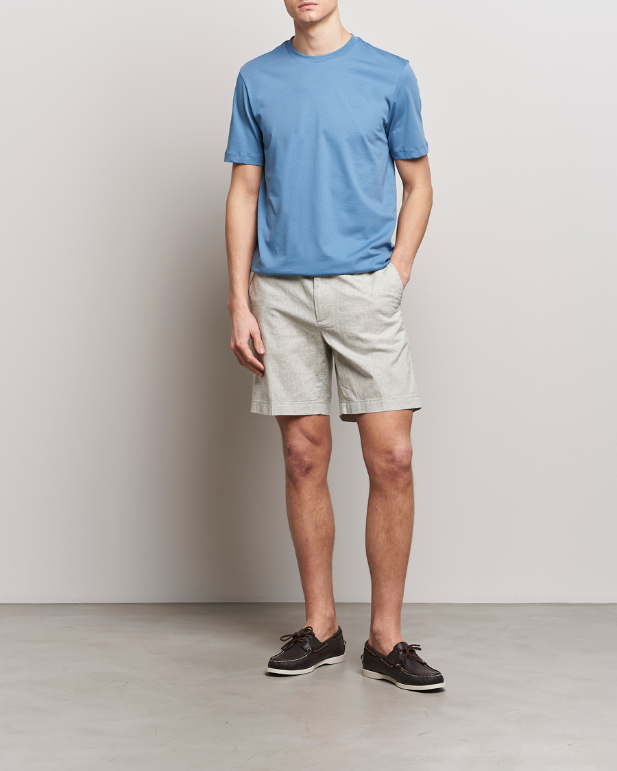 Herr | T-Shirts | BOSS BLACK | Thompson Crew Neck T-Shirt Light Blue