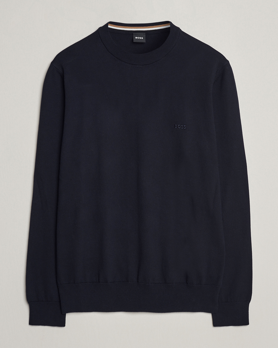Herr | Tröjor | BOSS BLACK | Pacas Crew Neck Pullover Dark Blue