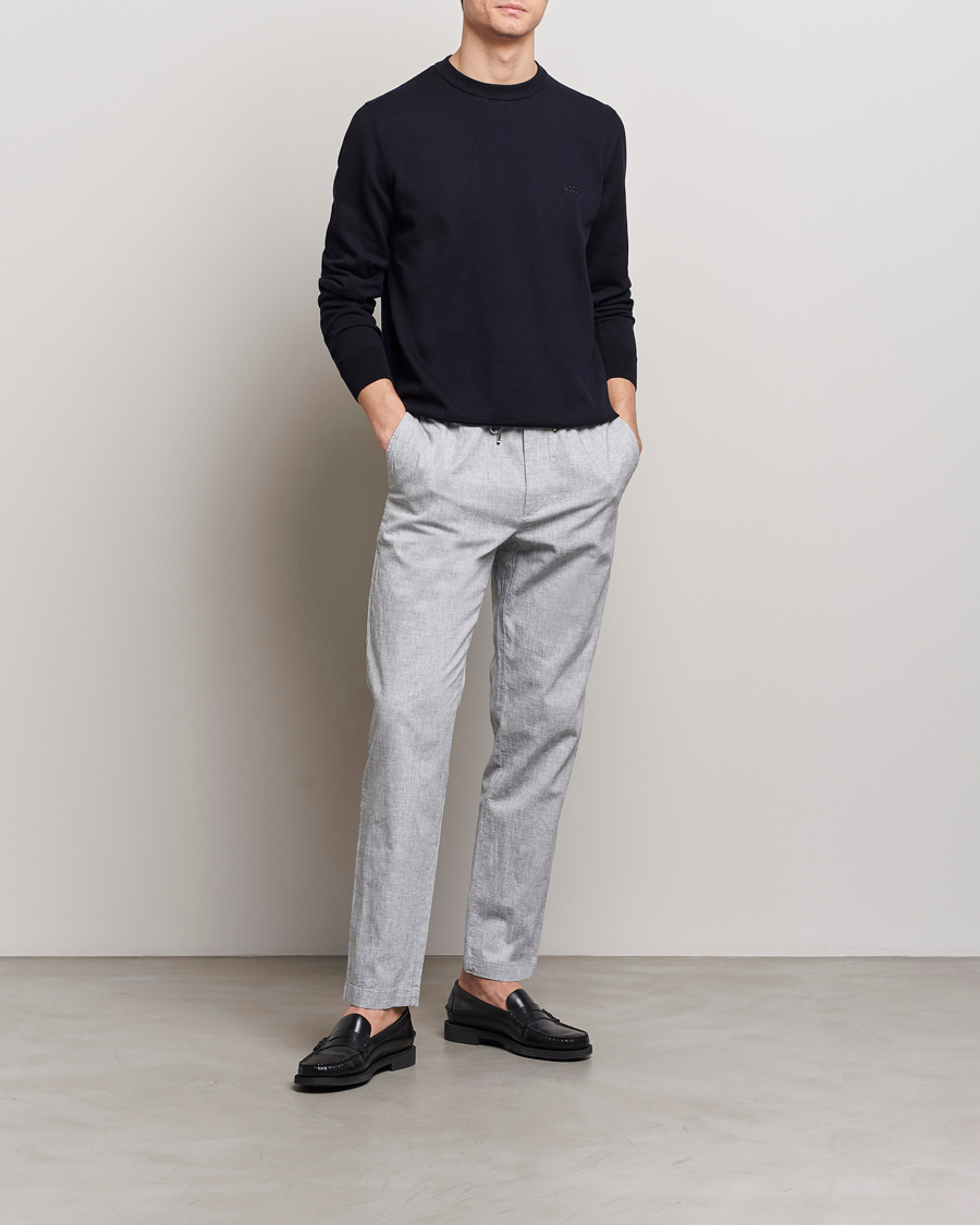 Herr | Tröjor | BOSS BLACK | Pacas Crew Neck Pullover Dark Blue