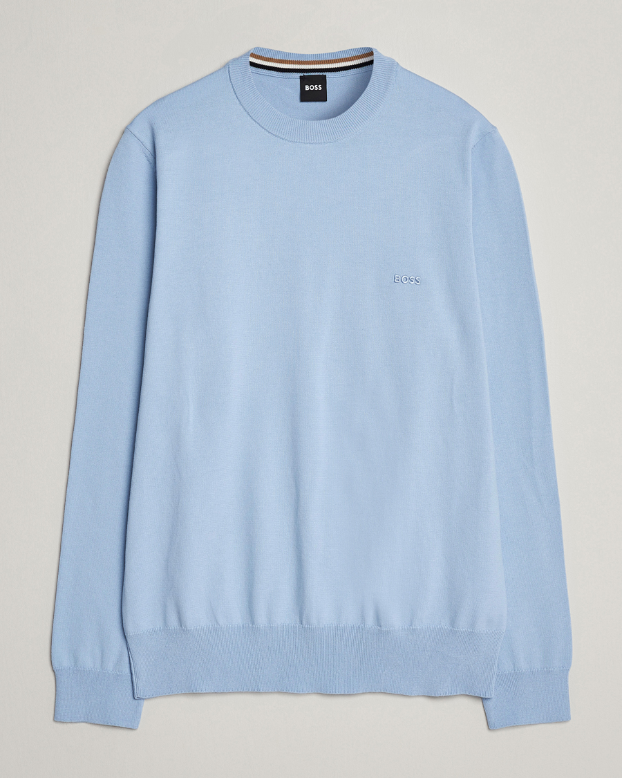 Herr | Tröjor | BOSS BLACK | Pacas Crew Neck Pullover Light Blue