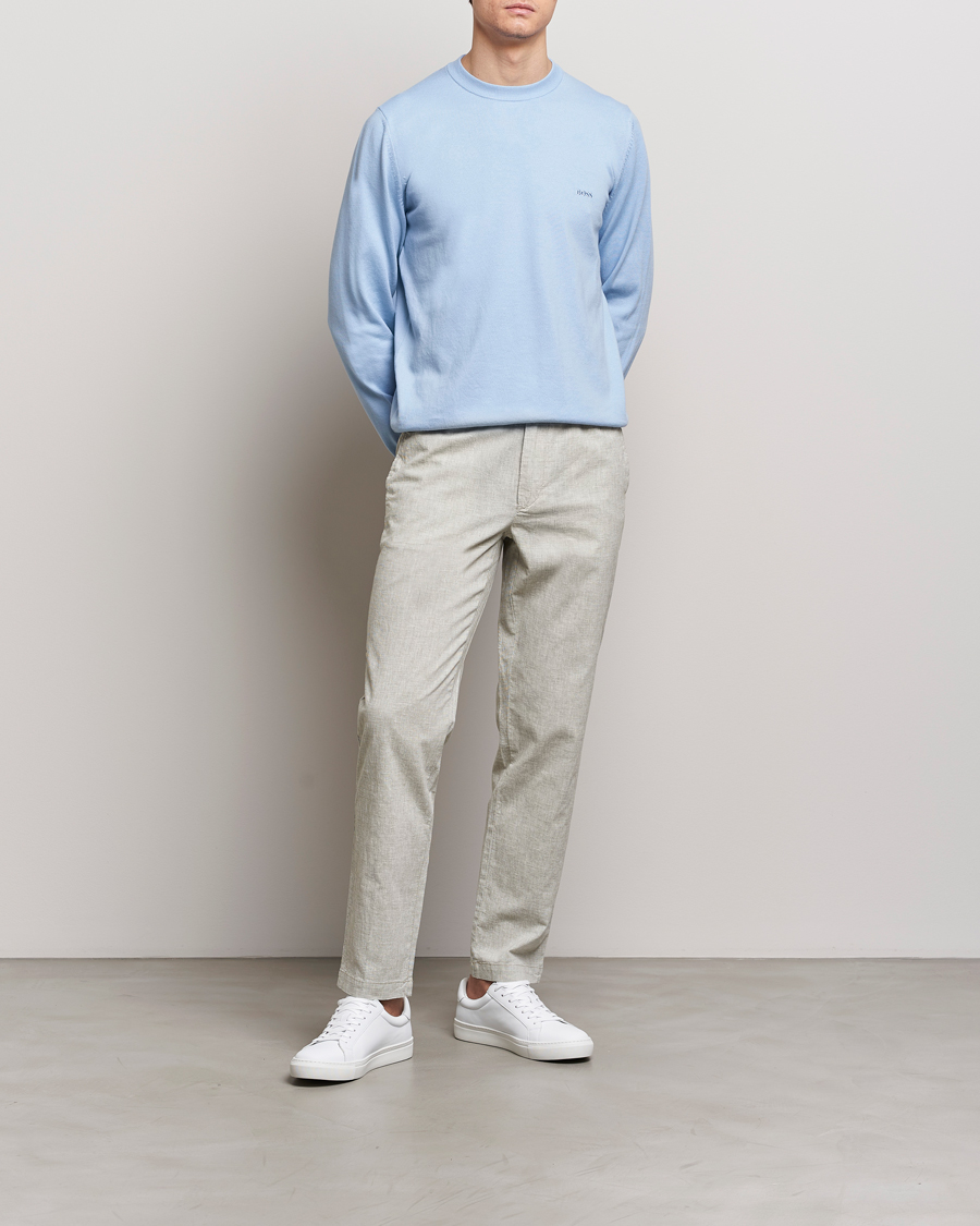 Herr | Tröjor | BOSS BLACK | Pacas Crew Neck Pullover Light Blue