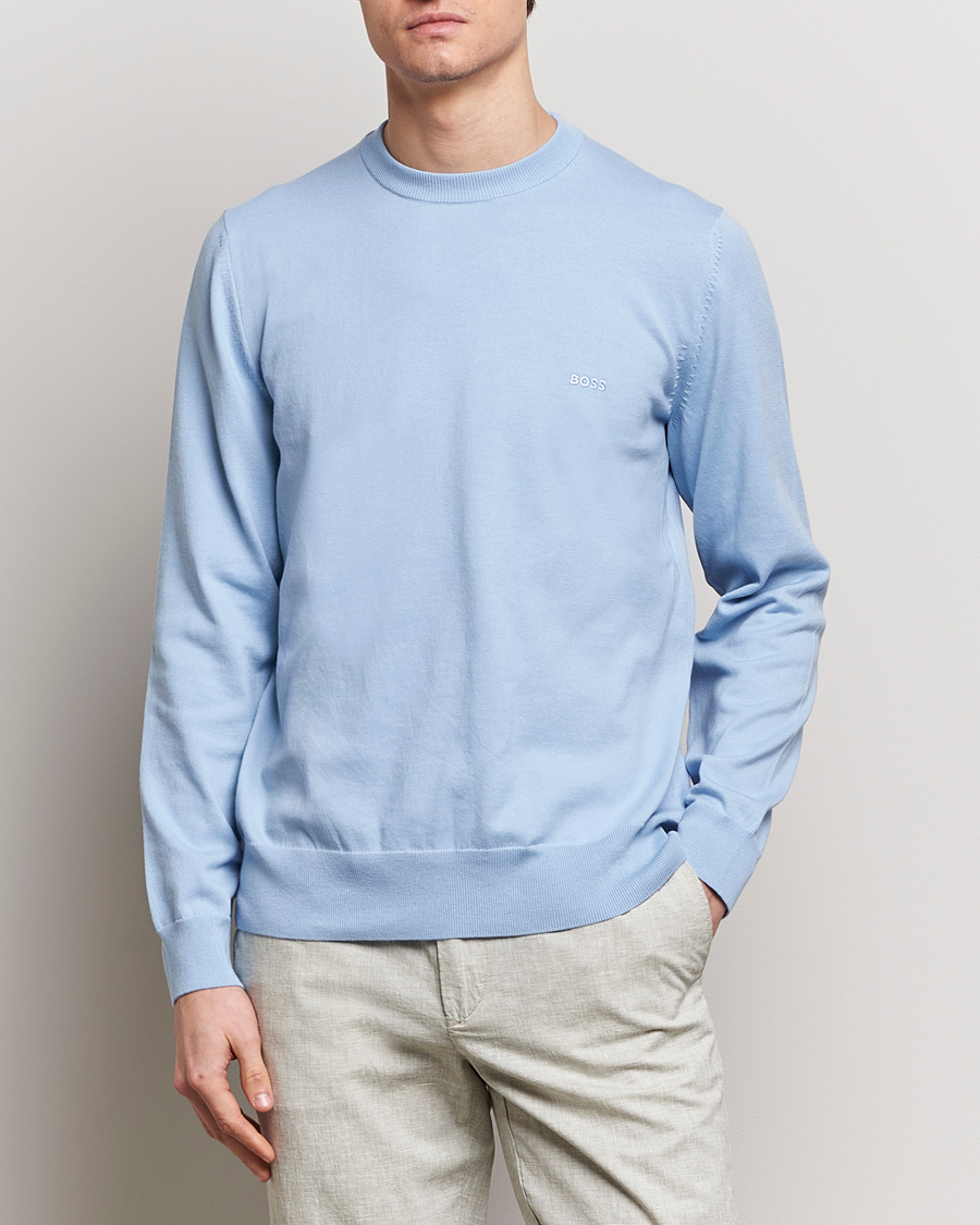 Herr | Pullover rundhals | BOSS BLACK | Pacas Crew Neck Pullover Light Blue