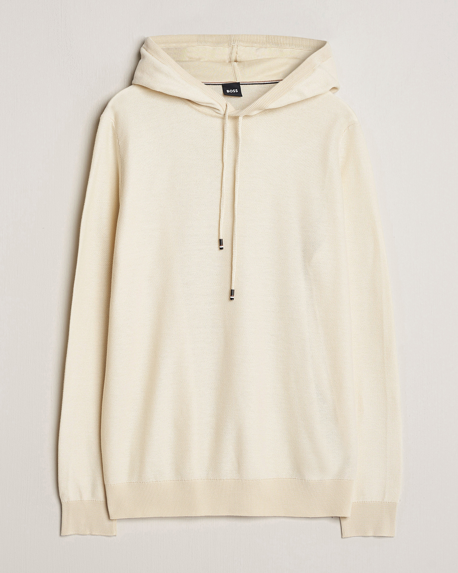 Herr | Tröjor | BOSS BLACK | Trapani Hoodie Open White