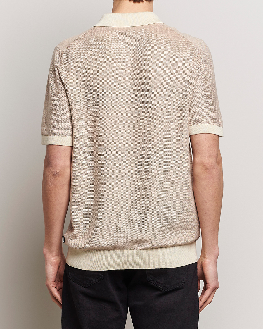 Herr | Pikéer | BOSS BLACK | Tempio Open Collar Polo Open Beige