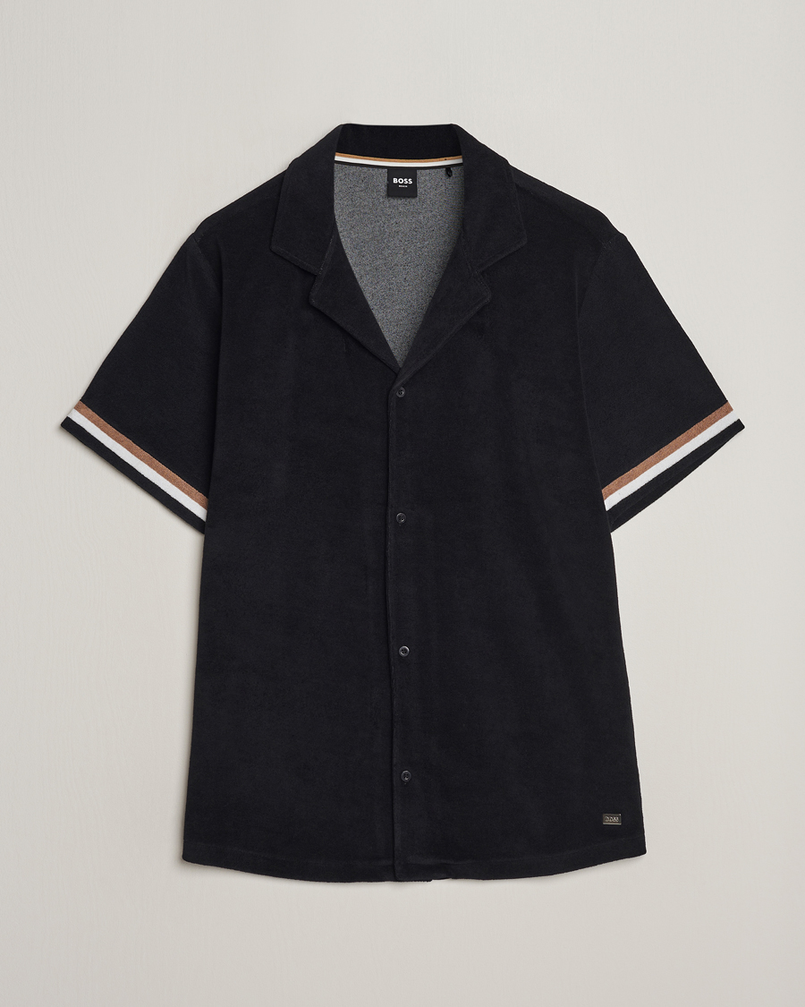 Herr | Skjortor | BOSS BLACK | Short Sleeve Terry Shirt Black