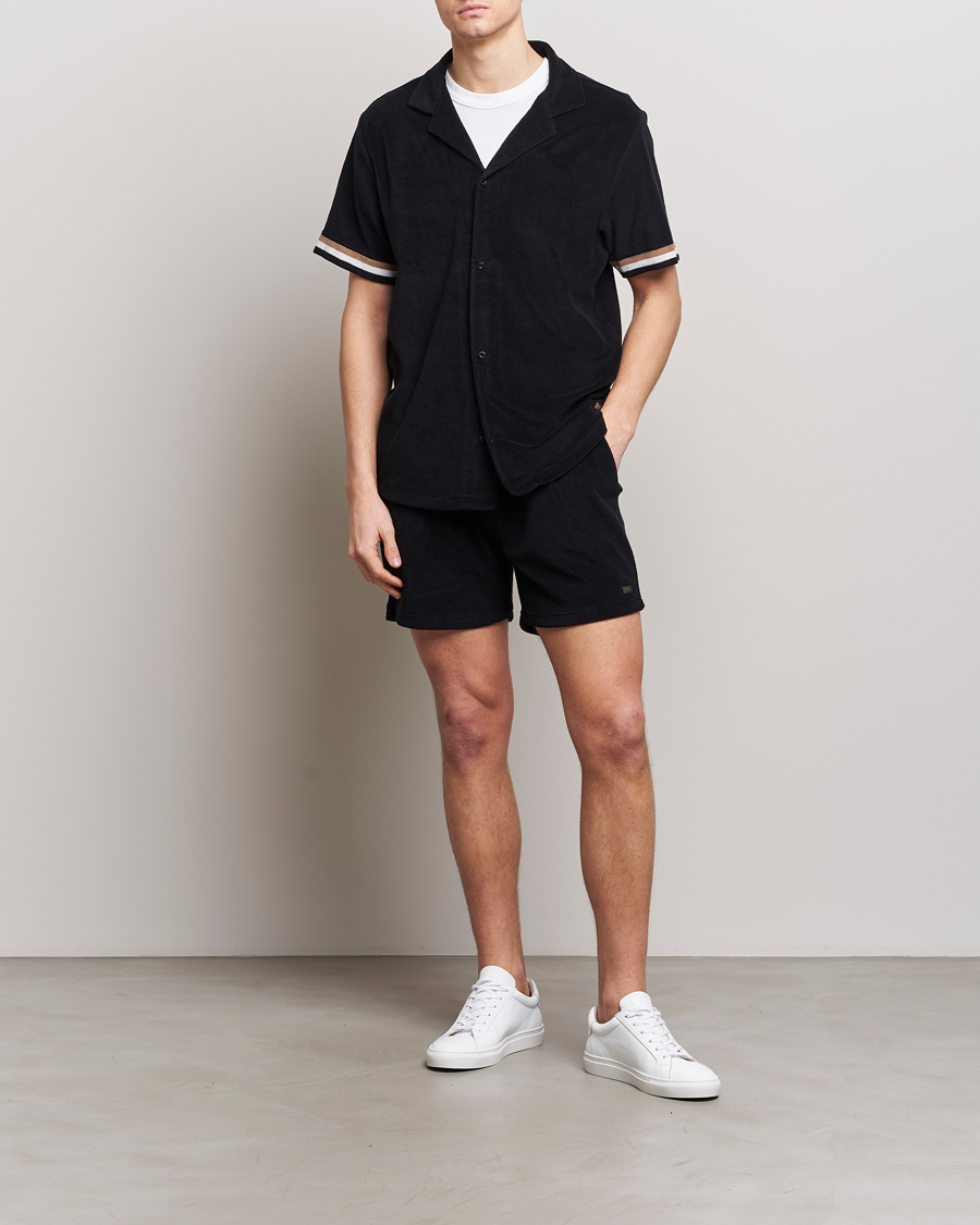 Herr | Skjortor | BOSS BLACK | Short Sleeve Terry Shirt Black