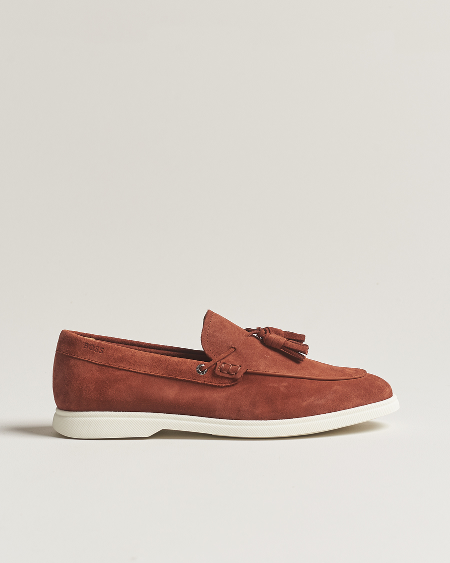 Herr | BOSS BLACK Sienne Tassle Loafer Suede Open Brown | BOSS BLACK | Sienne Tassle Loafer Suede Open Brown