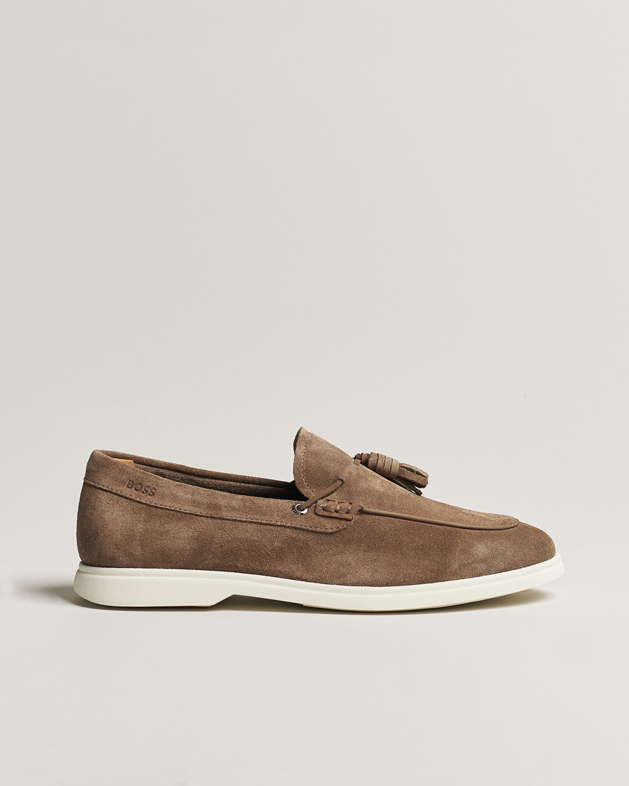 Herr | BOSS BLACK Sienne Tassle Loafer Suede Medium Beige | BOSS BLACK | Sienne Tassle Loafer Suede Medium Beige