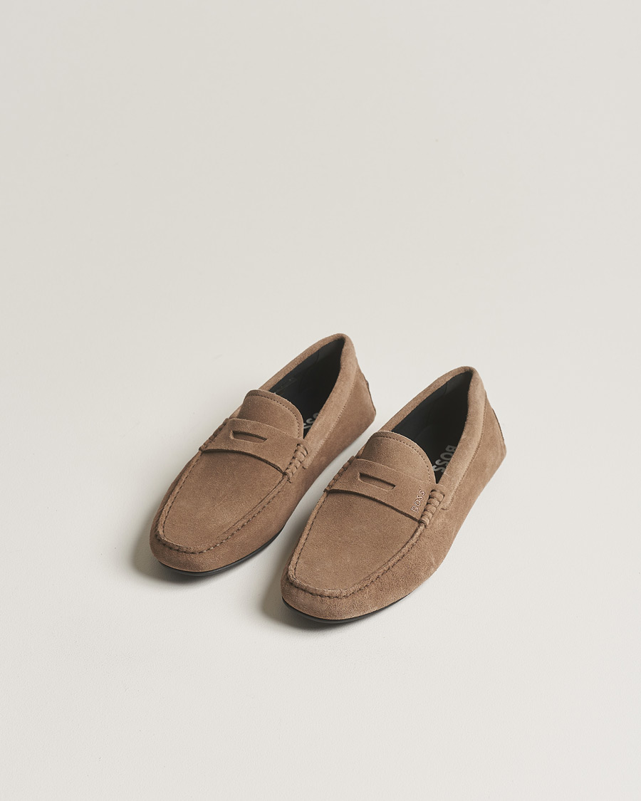 Herr | Skor | BOSS BLACK | Noel Car Shoe Suede Medium Beige