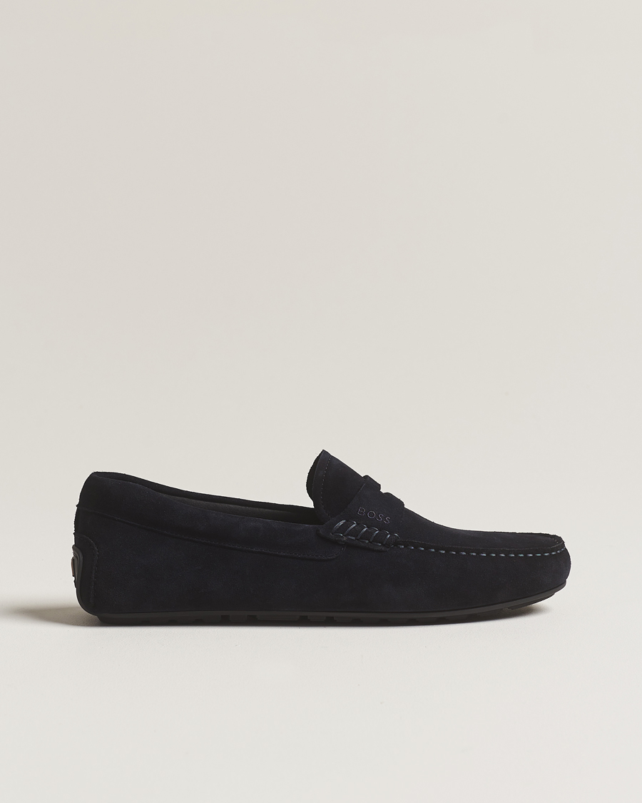 Herr | BOSS BLACK Noel Car Shoe Suede Dark Blue | BOSS BLACK | Noel Car Shoe Suede Dark Blue