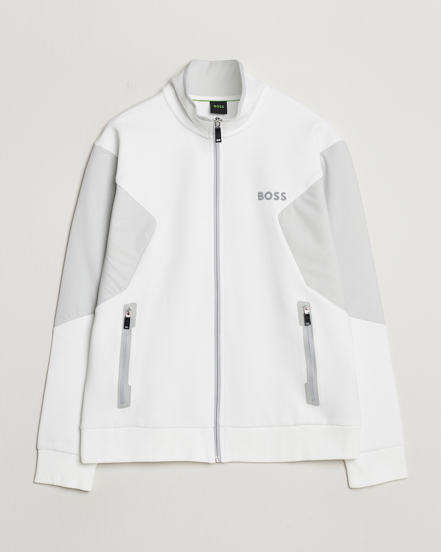 Herr | Tröjor | BOSS GREEN | Skaz Full Zip Hoodie White
