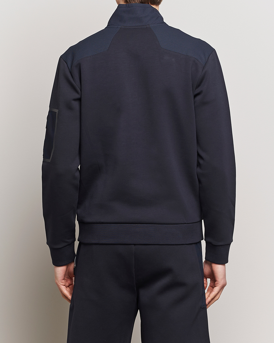 Herr | Tröjor | BOSS GREEN | Half Zip Sweatshirt Dark Blue