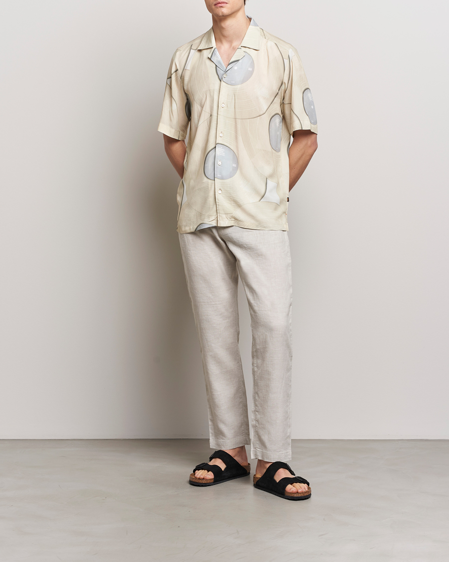 Herr | Byxor | BOSS ORANGE | Sanderson Linen Pants Light Beige