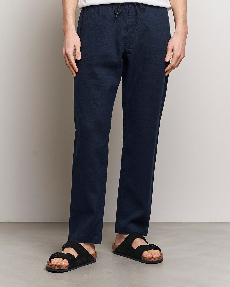 Herr | Summer | BOSS ORANGE | Sanderson Linen Pants Dark Blue