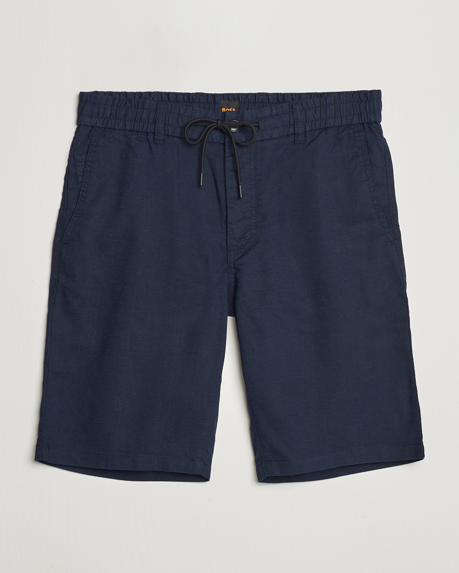 Herr | Shorts | BOSS ORANGE | Tapered Chino Drawstring Shorts Dark Blue