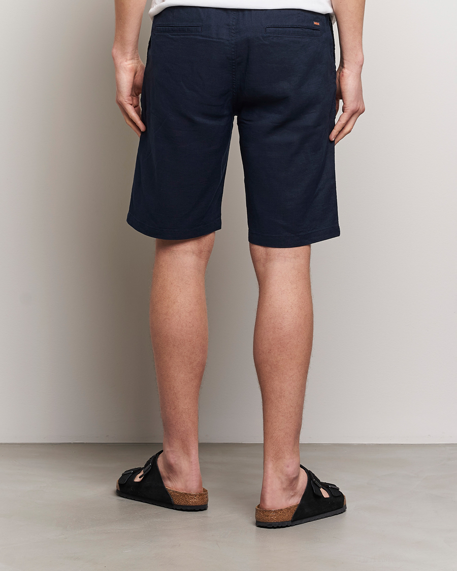 Herr | Shorts | BOSS ORANGE | Tapered Chino Drawstring Shorts Dark Blue