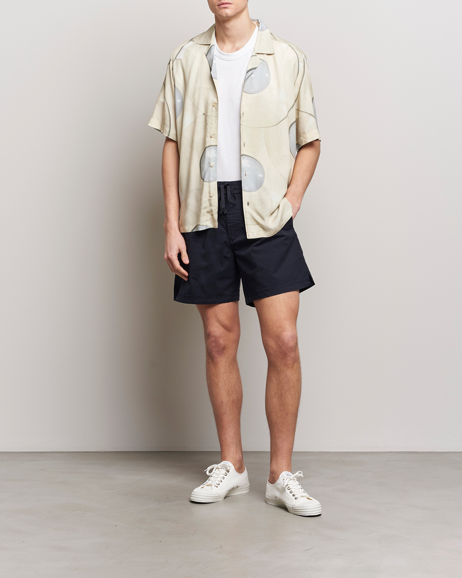 Herr | Skjortor | BOSS ORANGE | Rayer Short Sleeve Printed Shirt Light Beige