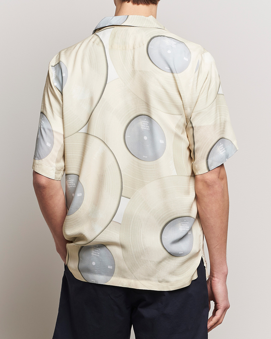 Herr | Skjortor | BOSS ORANGE | Rayer Short Sleeve Printed Shirt Light Beige