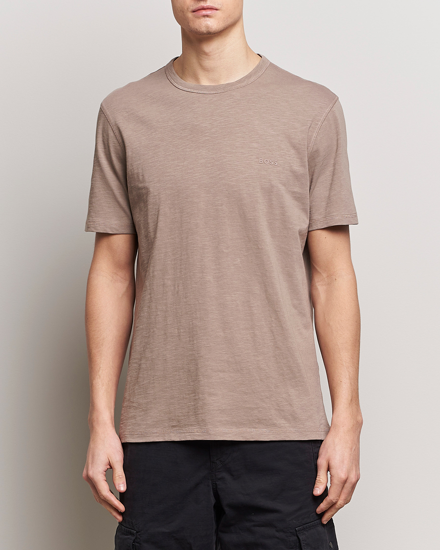 Herr | T-Shirts | BOSS ORANGE | Tegood Crew Neck T-Shirt Open Brown