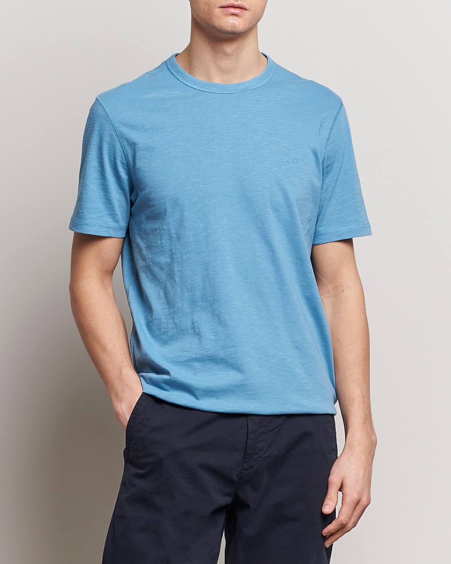 Men | BOSS ORANGE | BOSS ORANGE | Tegood Crew Neck T-Shirt Open Blue
