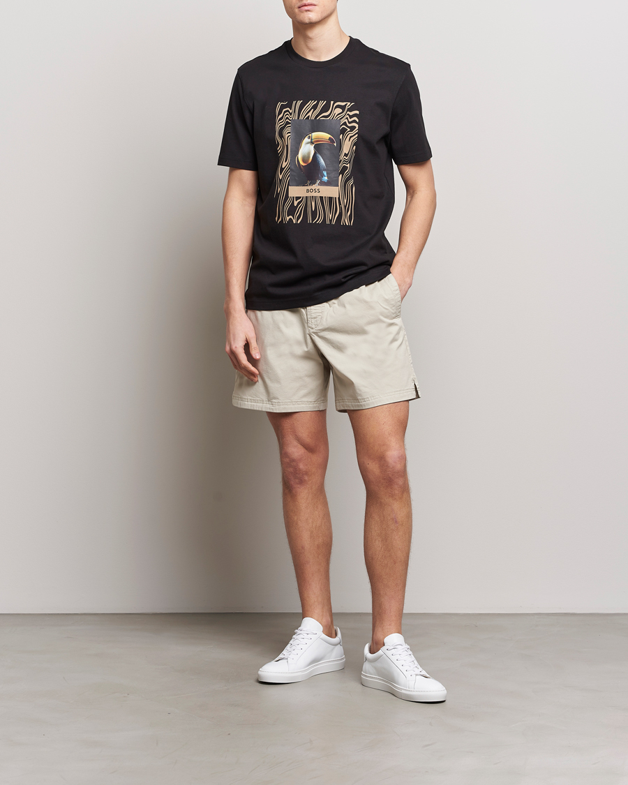 Herr | T-Shirts | BOSS ORANGE | Tucan Printed Crew Neck T-Shirt Black