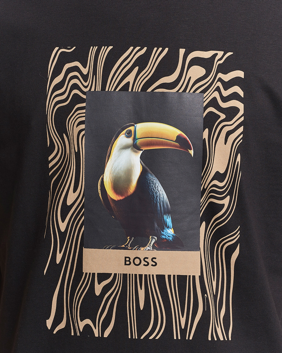 Herr | T-Shirts | BOSS ORANGE | Tucan Printed Crew Neck T-Shirt Black