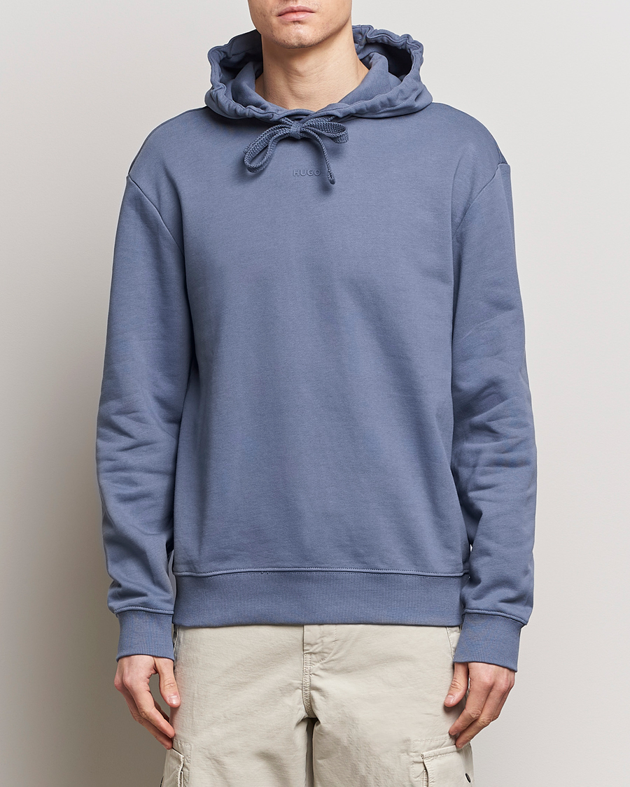 Herr | Huvtröjor | HUGO | Dapo Hoodie Open Blue