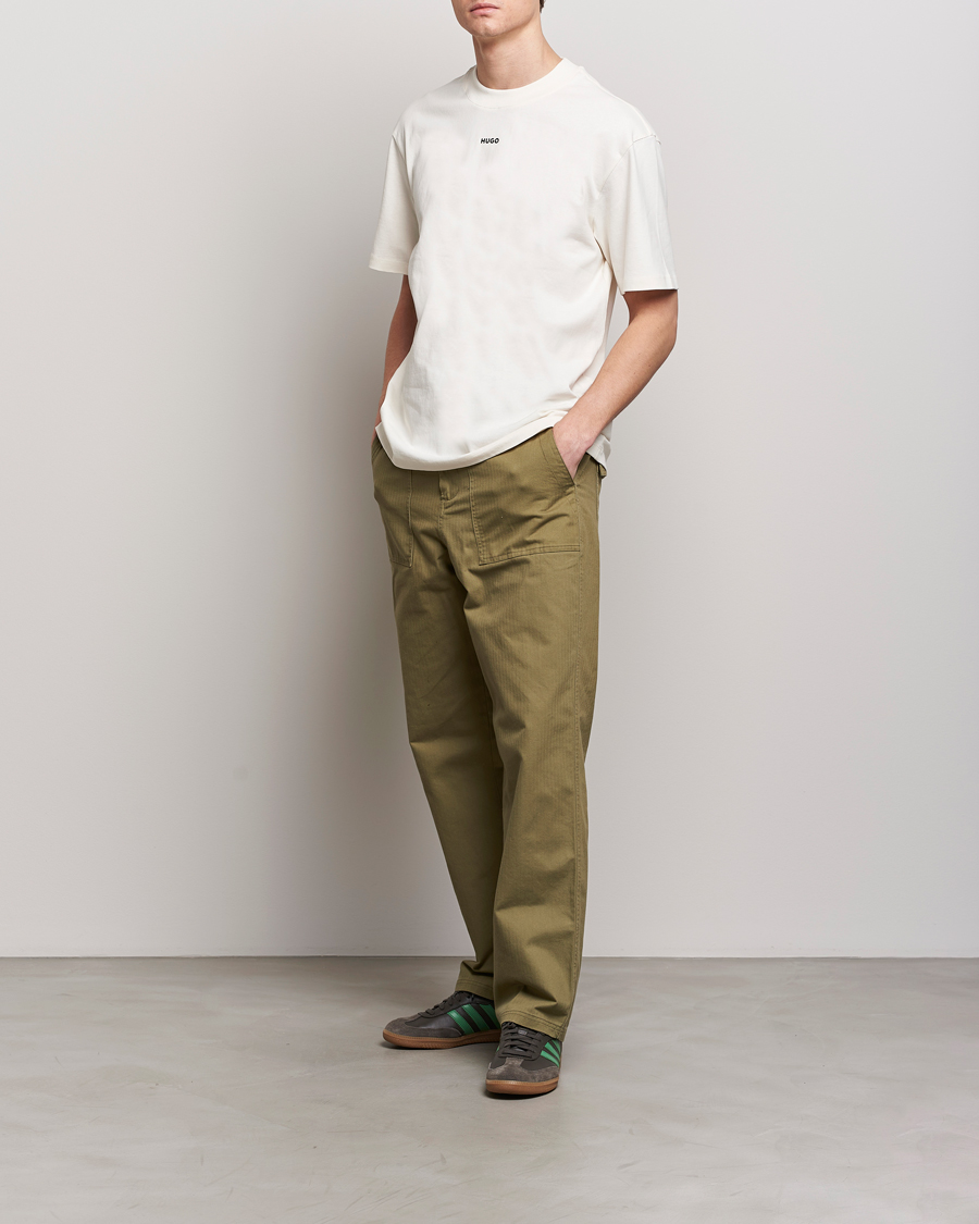 Herr | T-Shirts | HUGO | Dapolino Crew Neck T-Shirt Open White