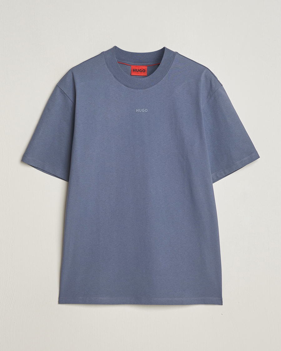 Herr | T-Shirts | HUGO | Dapolino Crew Neck T-Shirt Open Blue