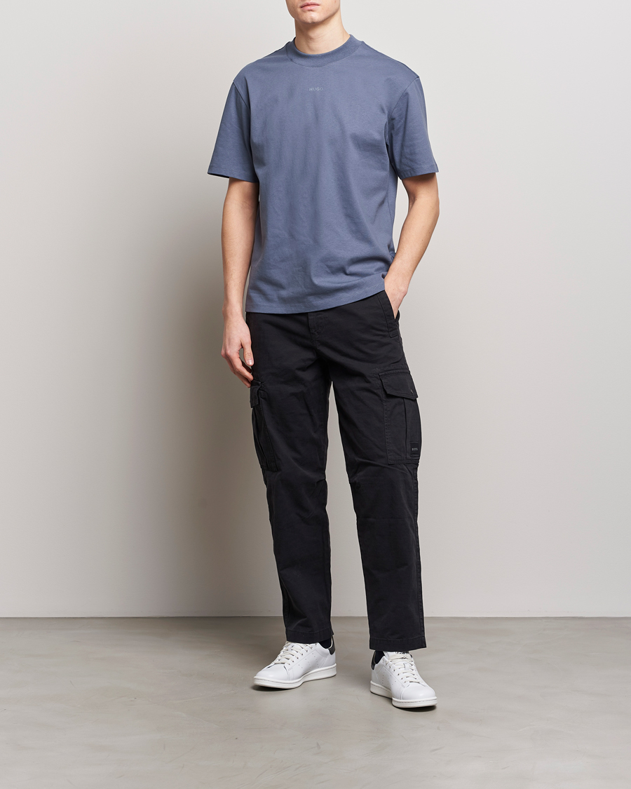 Herr | T-Shirts | HUGO | Dapolino Crew Neck T-Shirt Open Blue