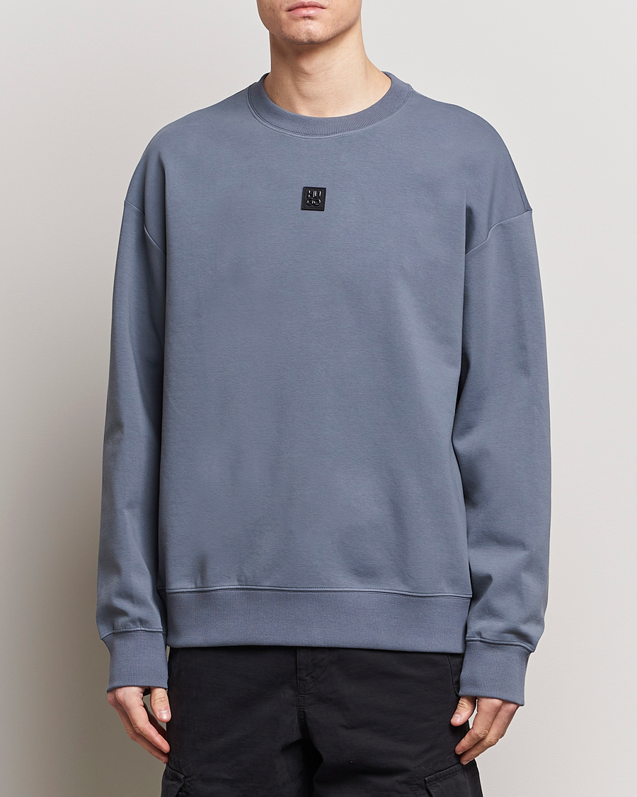 Herr | Rea kläder | HUGO | Dettil Logo Sweatshirt Open Blue