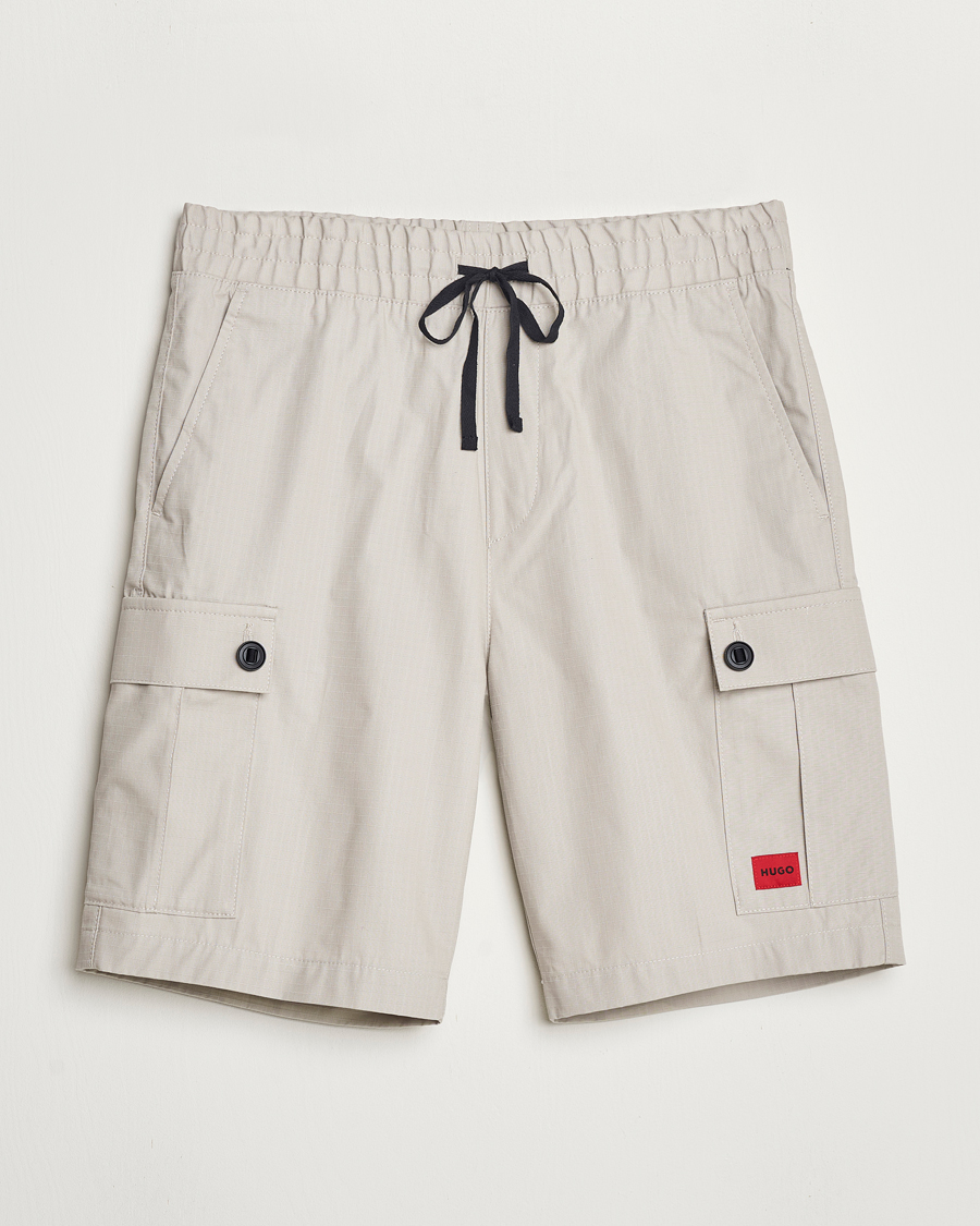 Herr | Shorts | HUGO | Garlio Cotton Cargo Shorts Light Grey