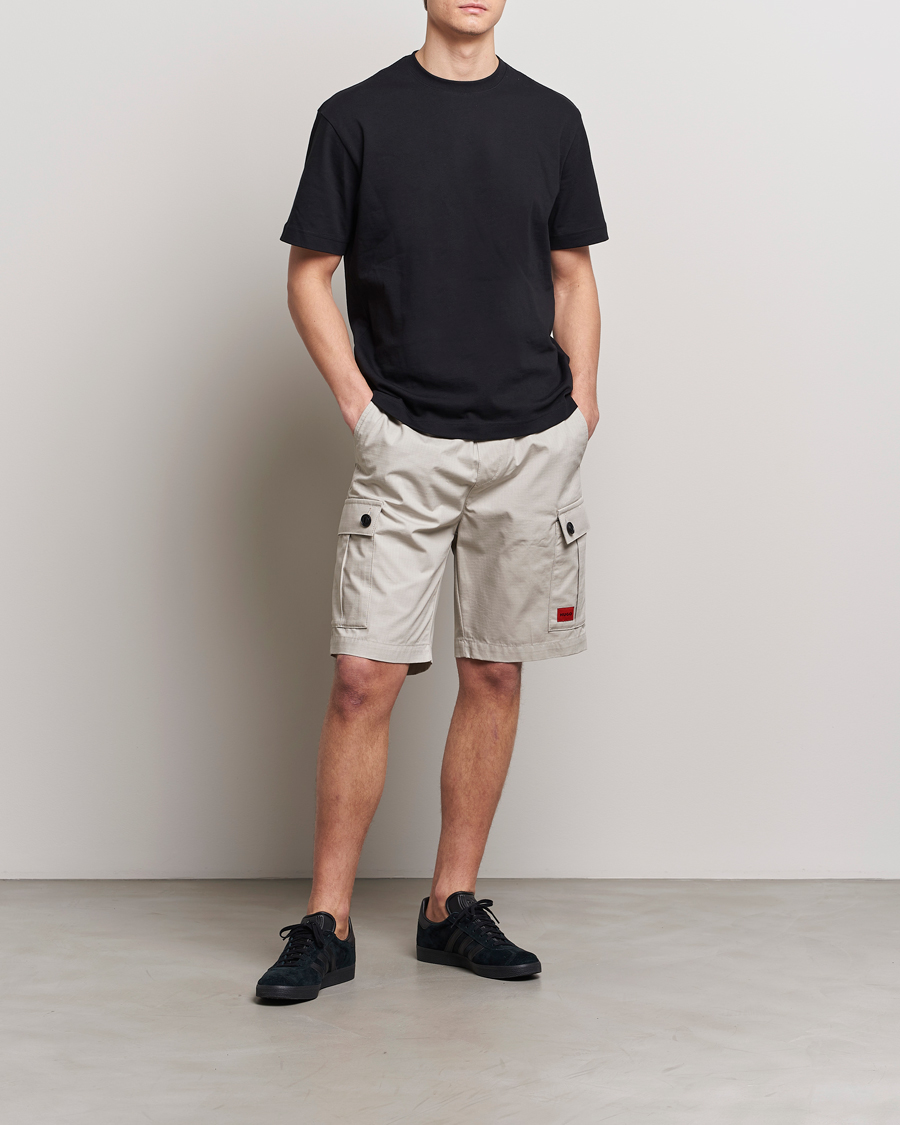 Herr | Shorts | HUGO | Garlio Cotton Cargo Shorts Light Grey