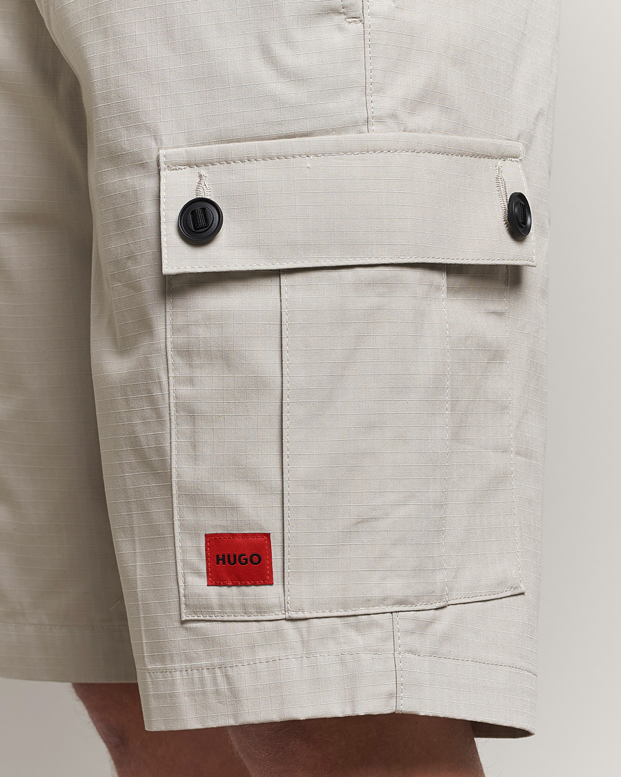 Herr | Shorts | HUGO | Garlio Cotton Cargo Shorts Light Grey