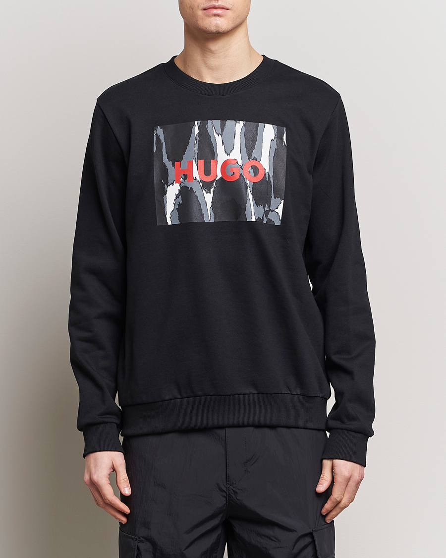 Herr | Realisation | HUGO | Duragol Printed Logo Sweatshirt Black