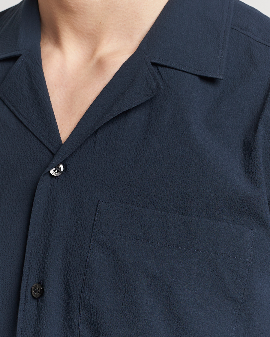 Herr | Skjortor | HUGO | Ellino Short Sleeve Shirt Dark Blue