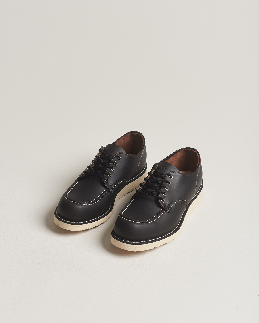 Herr |  | Red Wing Shoes | Moc Toe Oxford Black Prairie Leather