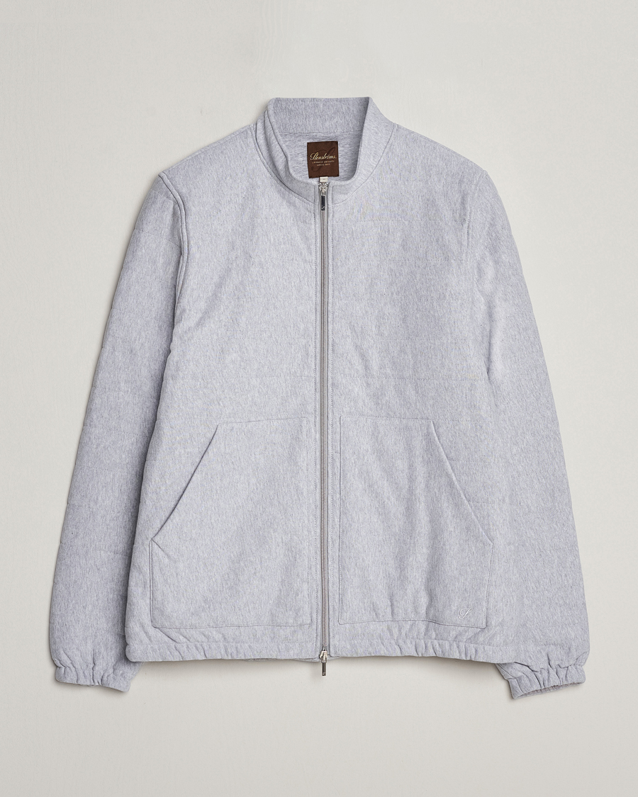 Herr | Tröjor | Stenströms | Cotton Collage Zip Jacket Grey