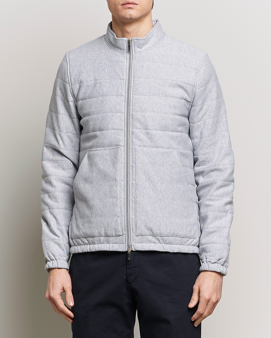 Herr | Business & Beyond | Stenströms | Cotton Collage Zip Jacket Grey