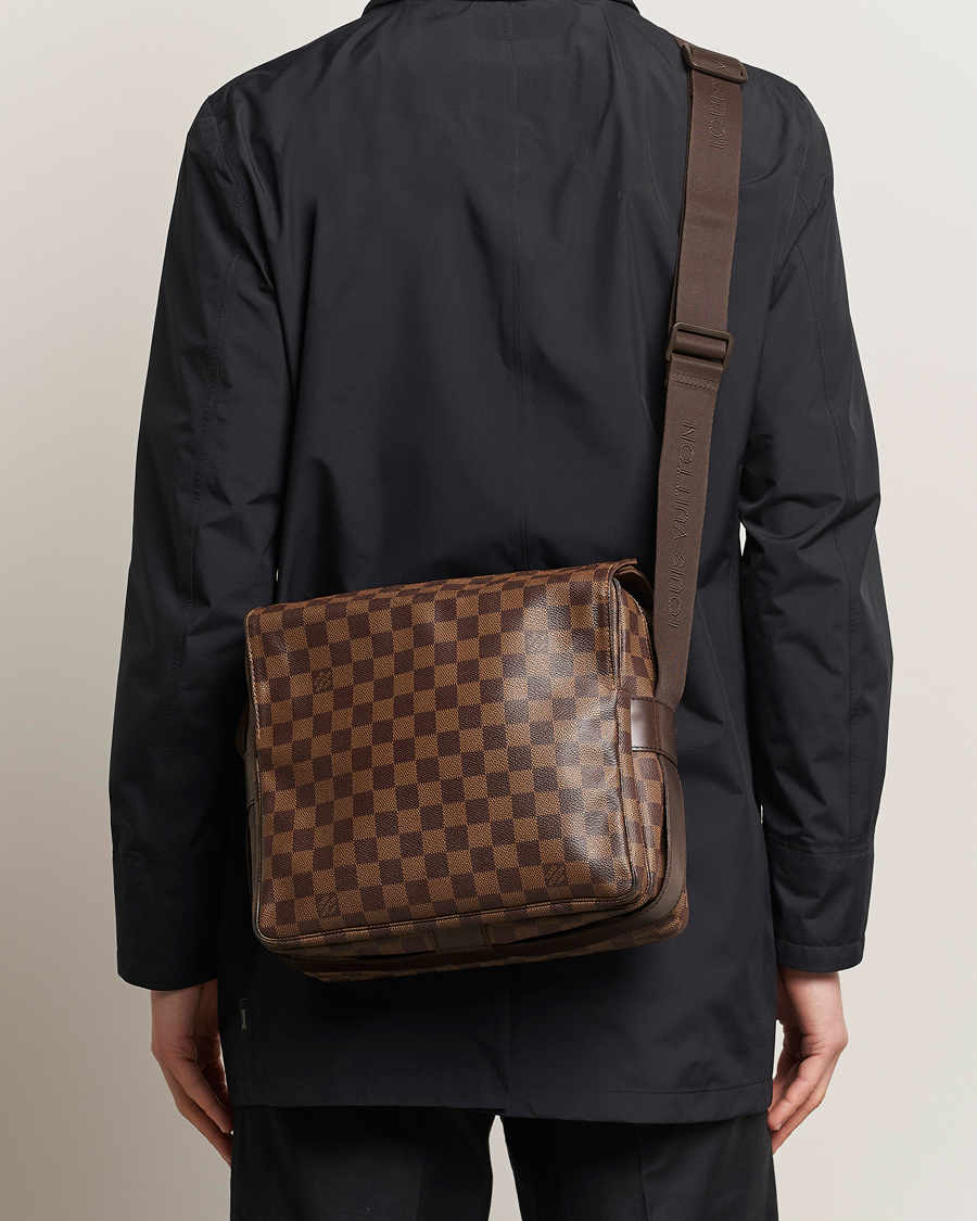 Herr | Louis Vuitton Pre-Owned Naviglio Messenger Bag Damier Ebene | Louis Vuitton Pre-Owned | Naviglio Messenger Bag Damier Ebene