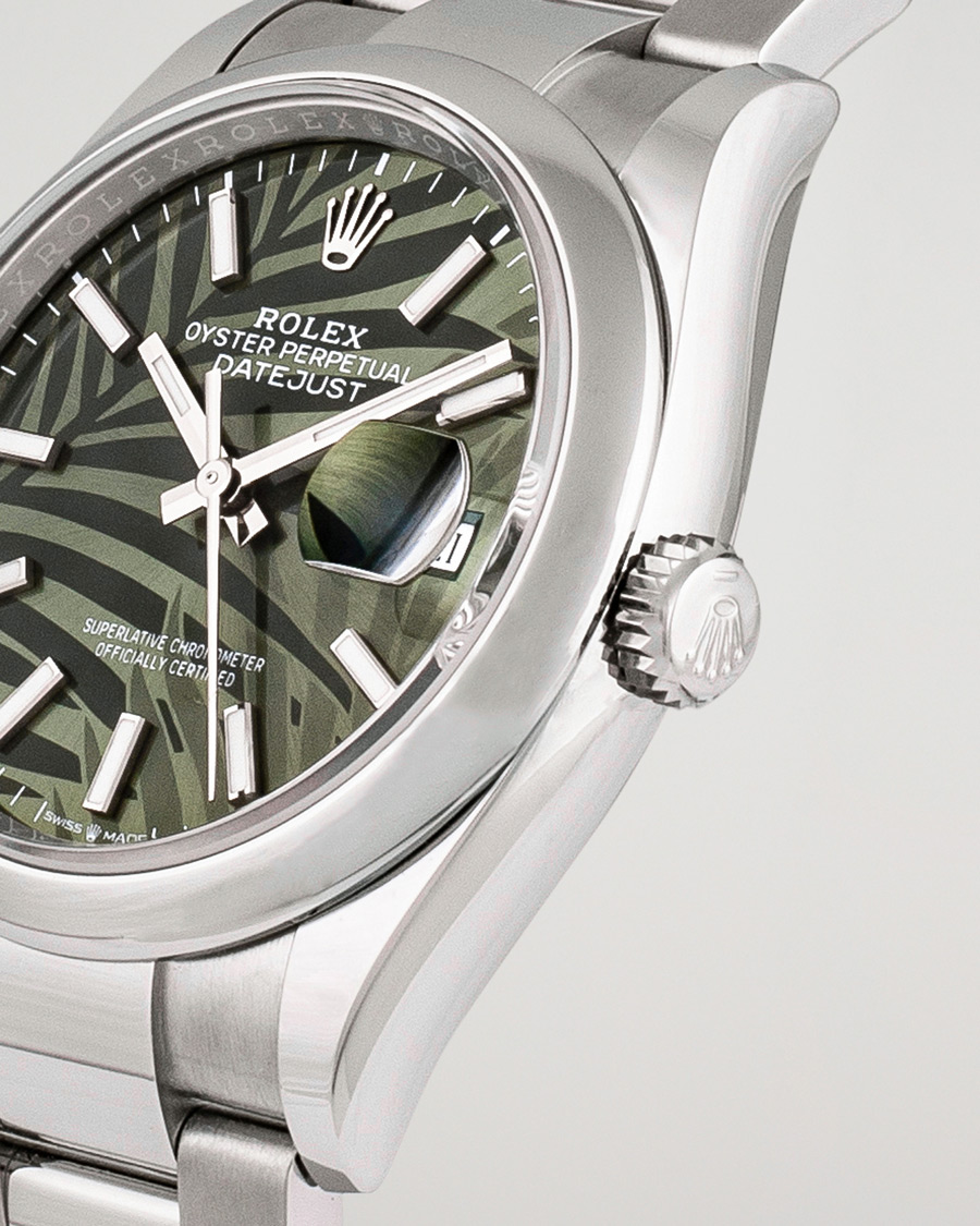 Herr | Rolex Pre-Owned Datejust Palm Motif 126200 Silver | Rolex Pre-Owned | Datejust Palm Motif 126200 Silver