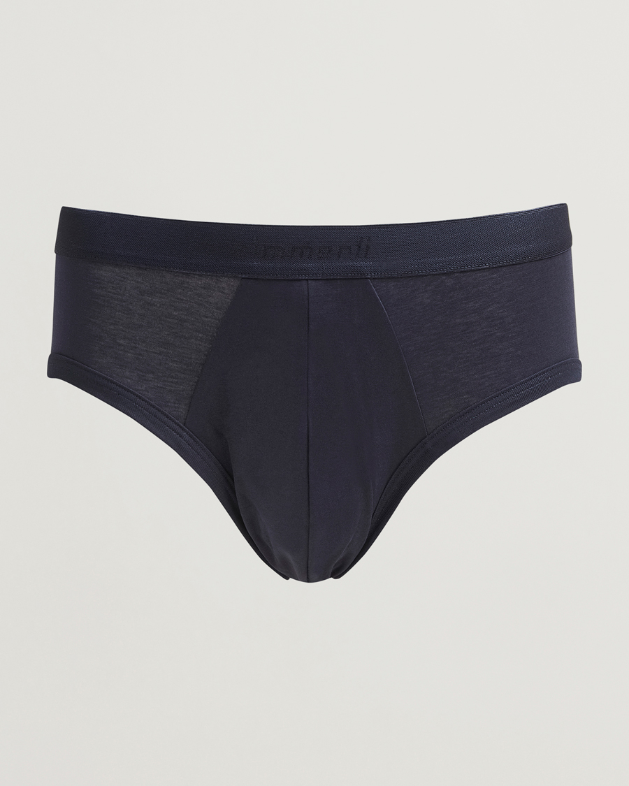 Herr | Underkläder | Zimmerli of Switzerland | Sea Island Cotton Briefs Navy