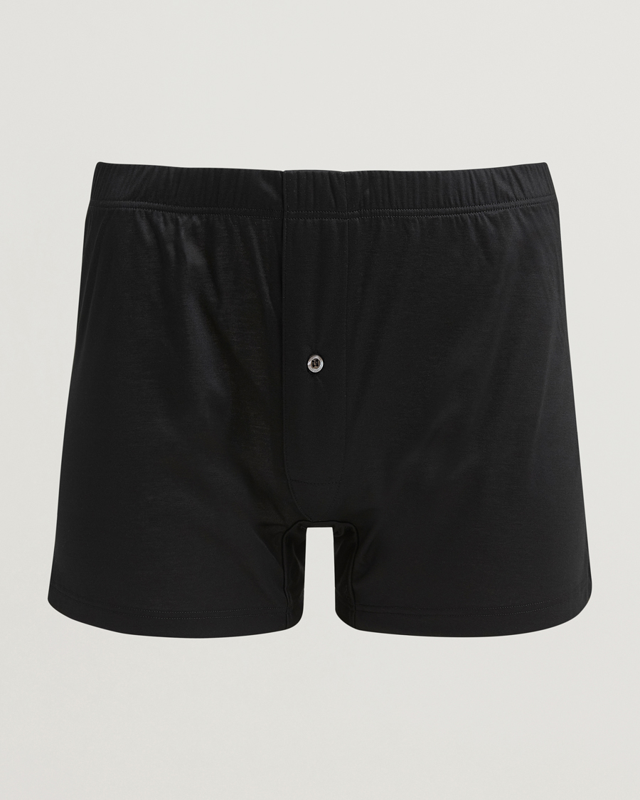Herr | Underkläder | Zimmerli of Switzerland | Sea island Cotton Boxer Shorts Black