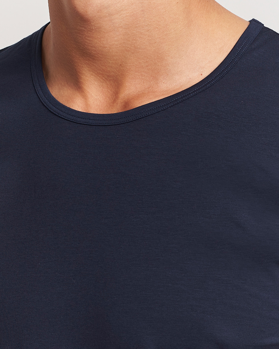 Herr | T-Shirts | Zimmerli of Switzerland | Pure Comfort Crew Neck T-shirt Navy