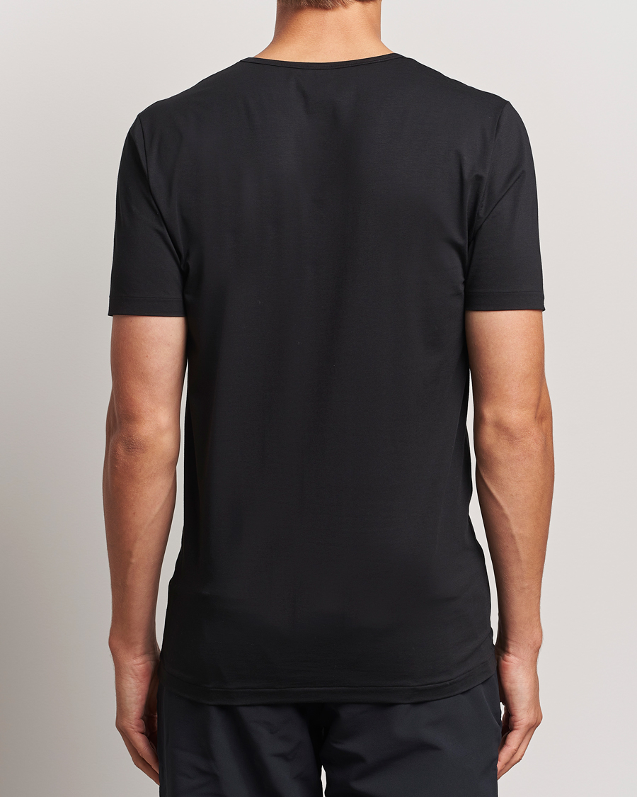 Herr | T-Shirts | Zimmerli of Switzerland | Pure Comfort Crew Neck T-shirt Black