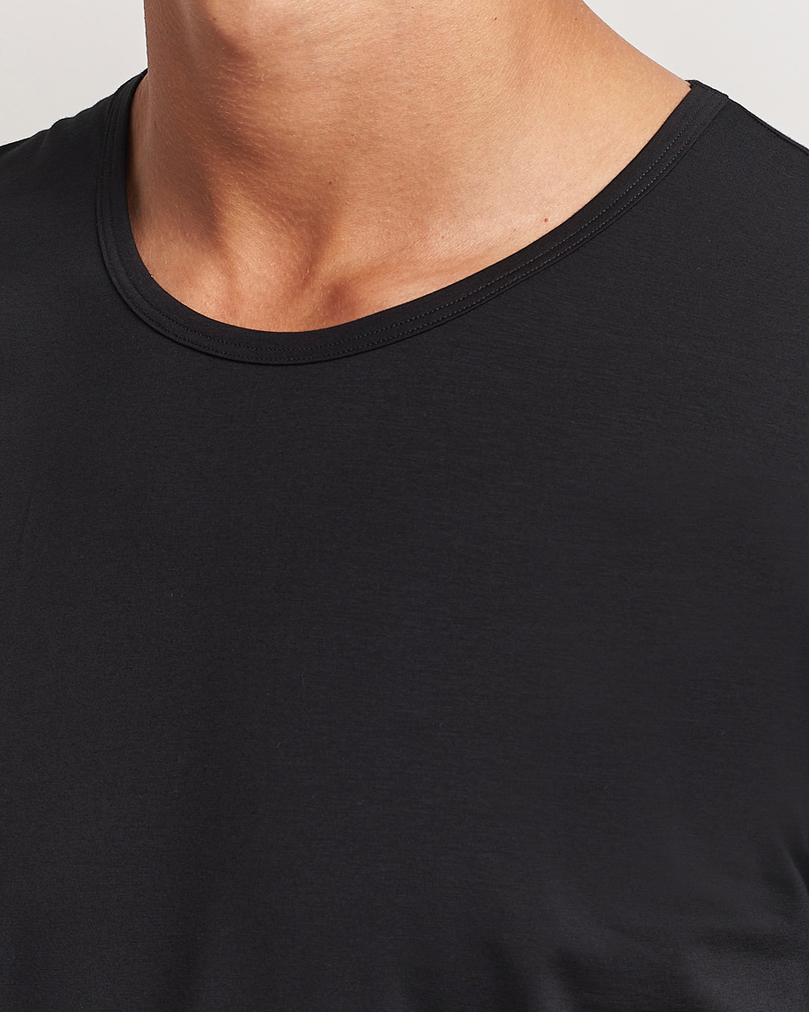 Herr | T-Shirts | Zimmerli of Switzerland | Pure Comfort Crew Neck T-shirt Black