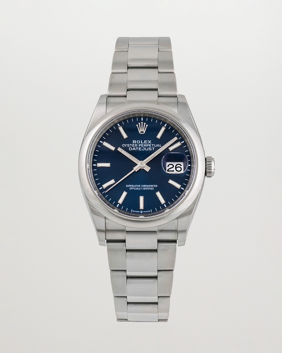 Herr | Rolex Pre-Owned Datejust Blue 126200 Silver | Rolex Pre-Owned | Datejust Blue 126200 Silver