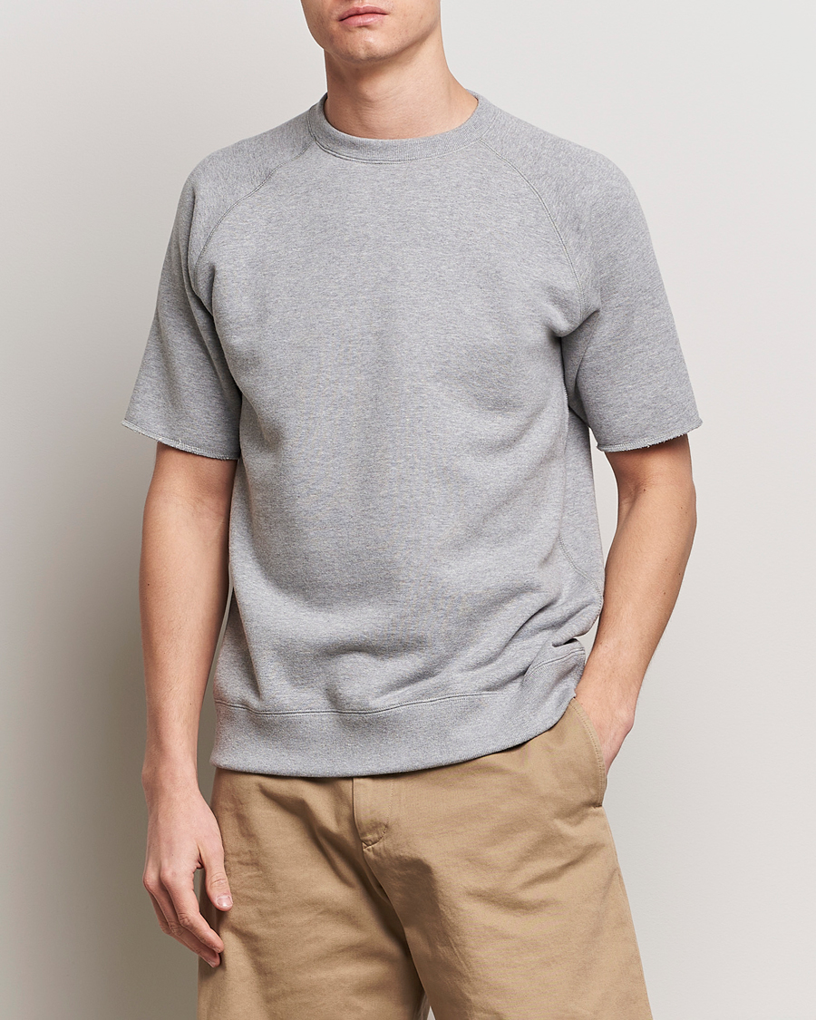 Herr | Preppy Authentic | BEAMS PLUS | Cut Off Sweatshirt Light Grey