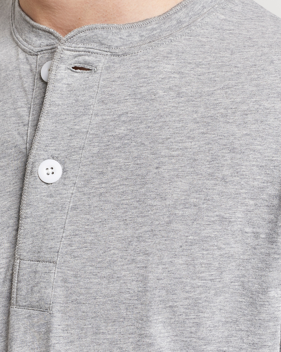 Herr | Tröjor | BEAMS PLUS | Cotton Henley Grey