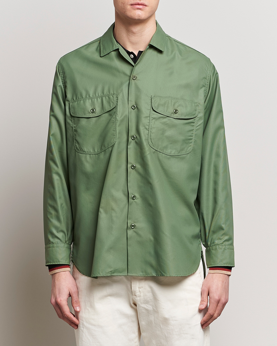 Herr | Kläder | BEAMS PLUS | Work Micro Nylon Overshirt Olive